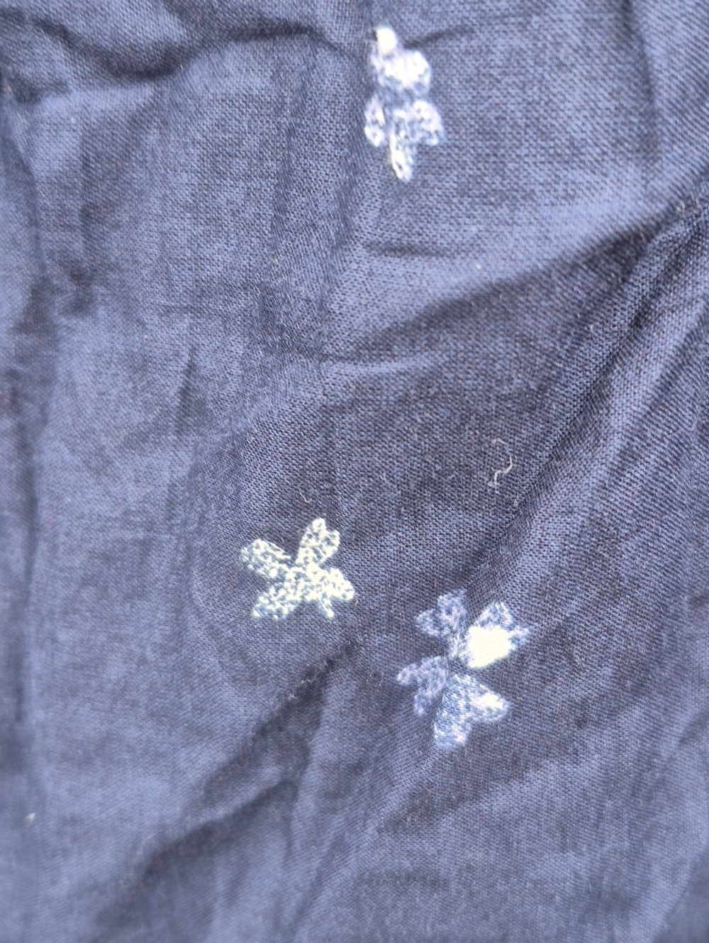 Eddie Bauer Size Larde Navy Blue Paisley Midi Skirt - Picture 14 of 17